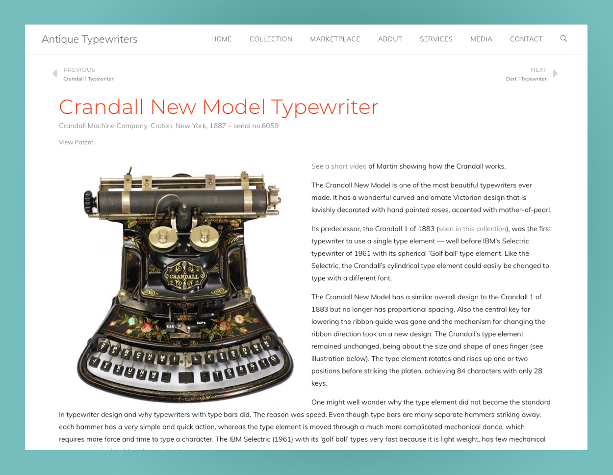 Crandall Typewriter